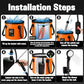 Portable Camping Shower Tent Kit with LED Lights