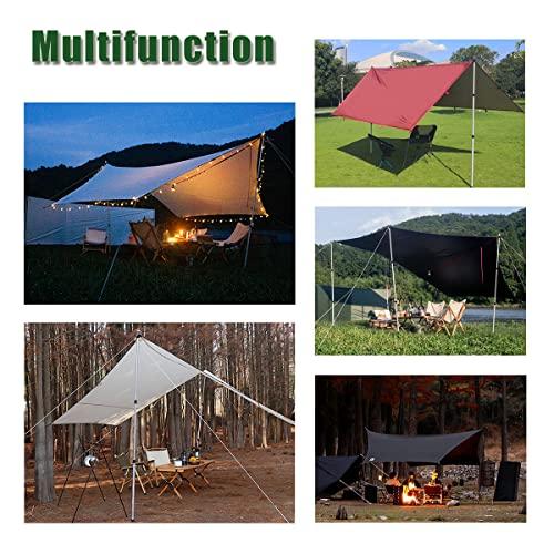 Tent Poles Camping Poles for Tarp Awning Canopy Porch Sun Sails Tarpaulin Headroom Aluminium Adjustable Telescoping