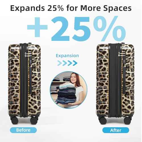 28 Inch Checked Luggage with Spinner Wheels