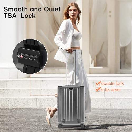 Zipperless 20 Inch Carry On Luggage