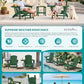 Folding Adjustable Adirondack Chairs with Footrest Set of 4