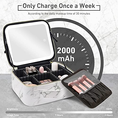 Makeup Bag with Mirror and Light