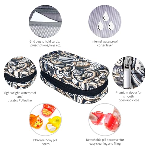 Weekly Travel Pill Organizer 2 Times a Day AM PM Rainbow Pill Box