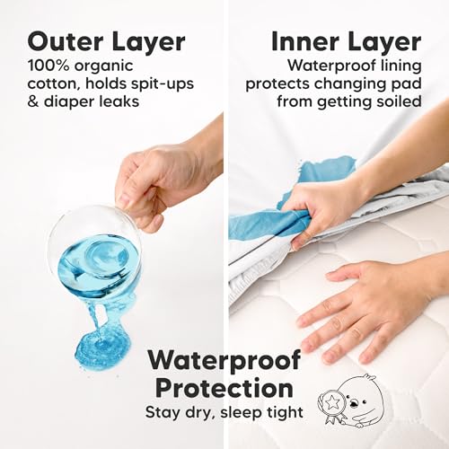 2 Pack Waterproof Changing Pad Covers Boy (2 Count)