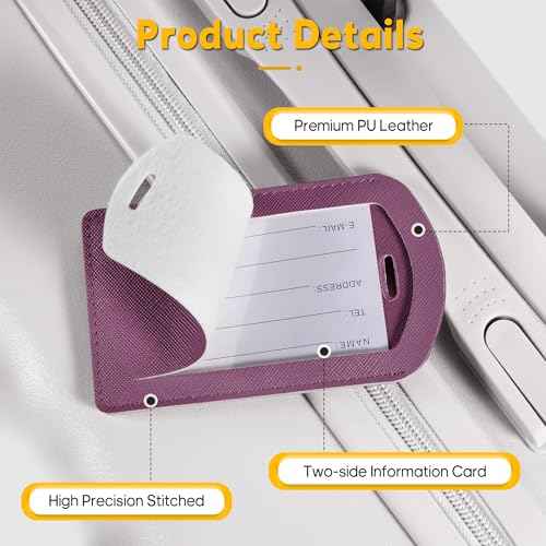 3 Pack Luggage Tags for Suitcases (3 Count)