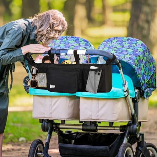 Double Stroller Organizer for Bob Duallie and Baby Jogger City Mini GT2