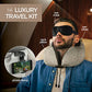 Airplane Neck Pillow Includes Travel Pillow + Airplane Phone Holder Mount + Eye Masks + Earplugs for Travel (2 Count)