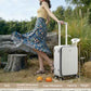20 Inch Top Opening Carry On Luggage with Cup Holder and USB Ports