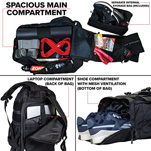 Tactical Backpack and Gym Bag 1000D Nylon Black