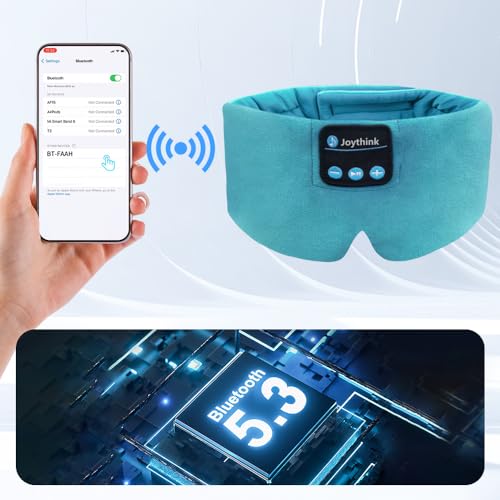 Sleep Headphones Bluetooth Sleep Mask Silk Kids Children Wireless Headband Headphones for Sleeping Travel Adjustable Sleeping Eye Mask with Thin Speaker