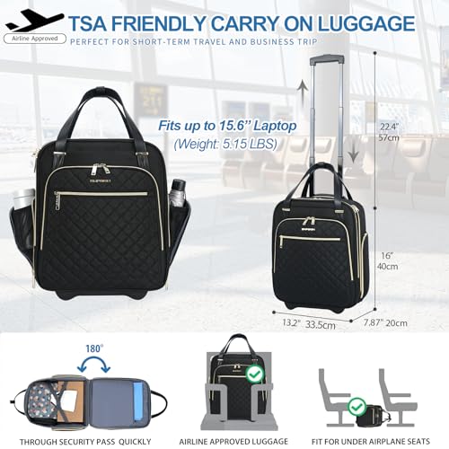 Underseat Carry On Wheeled 16" Bag with Wheels