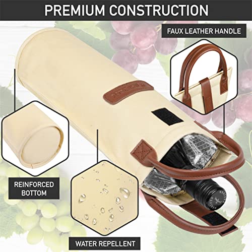 Single Bottle Wine Bag Carrier