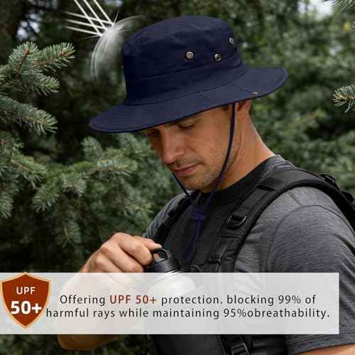 Sun Hats for Men Women Safari Hat Foldable Fishing Hat UPF 50+ Bucket Hat