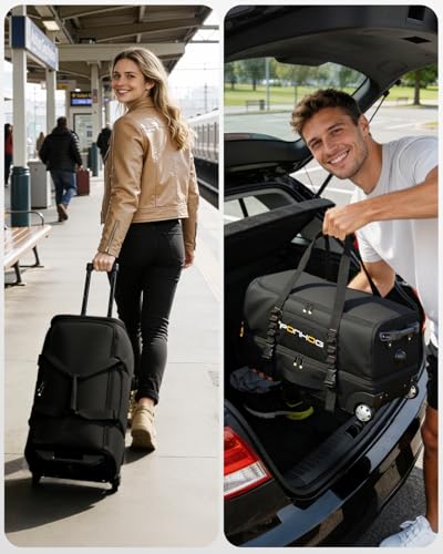 21 Inch Rolling Duffle Bag with Wheels for Men