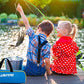 Kids Fishing Pole with Spincast Reel Telescopic Fishing Rod Combo Full Kits for Boys
