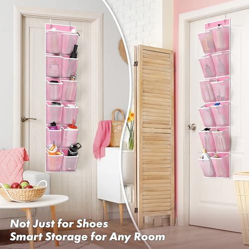 12 Pockets Large Over Door Shoe Organizer (2 Count)