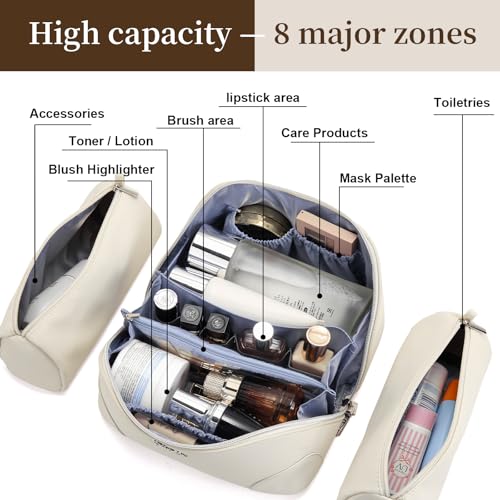 Travel Makeup Bag Cosmetic Bags for Women (3 Count)