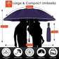 Inverted Umbrella Large Windproof Umbrellas for Rain Sun Travel Umbrella Compact with Reflective Stripe