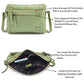 Leather Crossbody Bags for Women Small Soft Genuine Pebbled Sling Shoulder Handbag Crossover Purse with Full Adjustable Strap