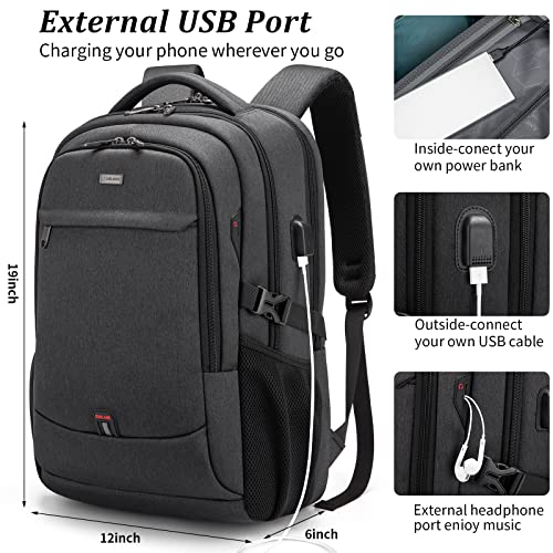 17 Inch Laptop Backpack for Travel Water Resistant College Backpack for Men