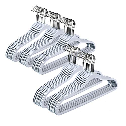 50 Pack Plastic Hangers for Clothes (50 Count)