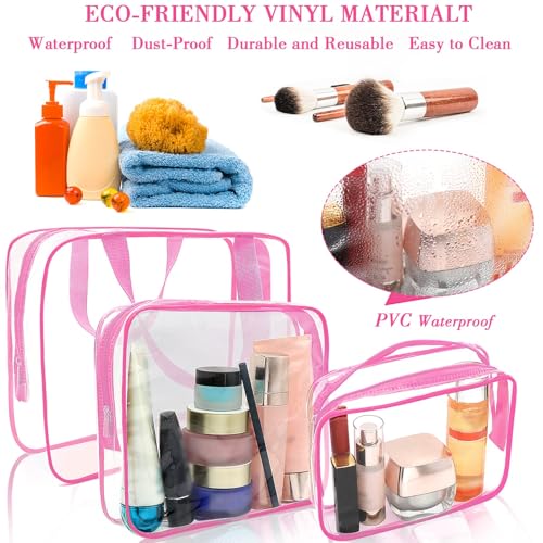 6 Packs Clear Makeup Bags