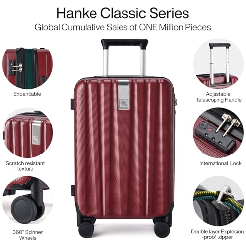 20 Inch Expandable Carry on Luggage 22x14x9 Airline Approved