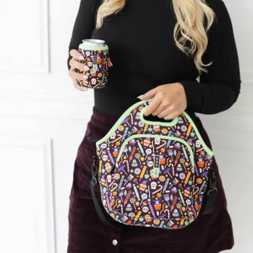 LunchTote Zippered Bag Insulated Neoprene Caddy (Creep It Sweet / X-Large 6.5 Quart Lunch Tote)
