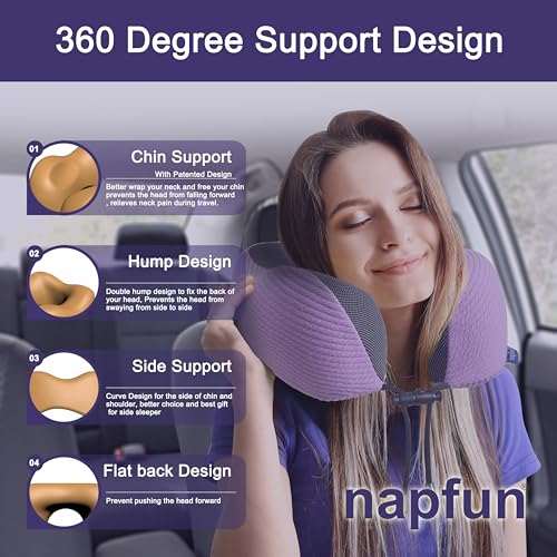 Neck Pillow for Travel with Travel Pouch