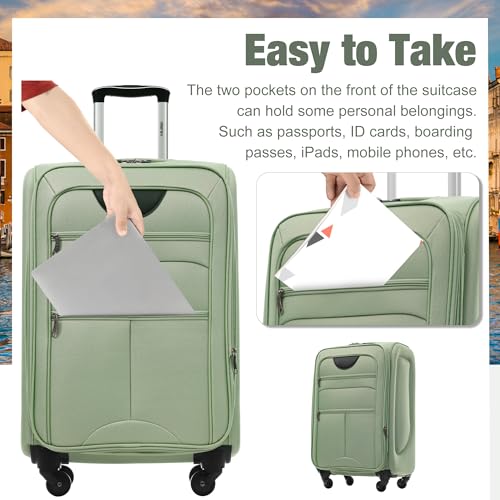 Softside Luggage Set Lightweight 3 Piece Suitcase with Duffel Bag (3 Count)