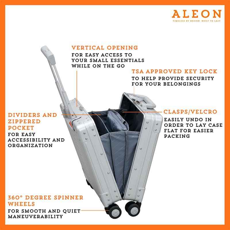 All Aluminum Lightweight 16” Premium Vertical Underseat Carry