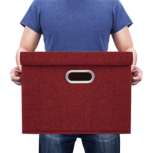 Large Collapsible Storage Bins with Lids (3 Count)