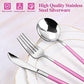 Mirror Silver Rosy Silverware Set (4 Count)