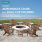 Outdoor Adirondack Chair Set of 4 with Cup Holders (4 Count)