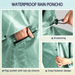 Waterproof Rain Poncho for Women Packable Hooded Raincoat with Pocket