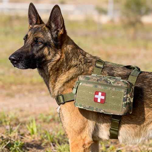 Tactical Molle Admin Pouch Utility Laser Cut EDC Tool Pouch Bag Horizontal Modular Pouches Include US Flag Patch and Keychain
