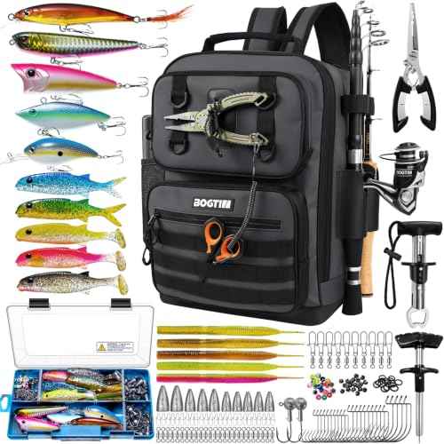 Fishing Backpack with Tackle Boxes and Rod Holders