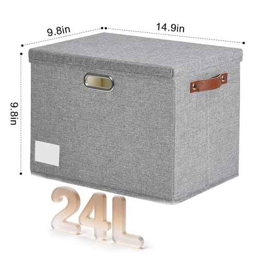 15" Fabric Storage Box with Lids (3 Count)