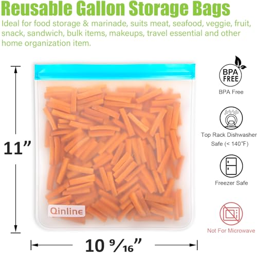 Reusable Gallon Food Storage Bags (10 Count)