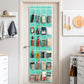 24 Pockets Clear Over the Door Shoe Organizer