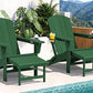 2 Pcs HDPE Folding Adjustable Adirondack Chair with Ottoman (2 Count)