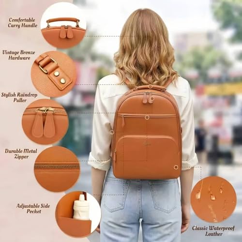 Camera Backpack Classic PU Leather for DSLR