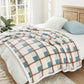Super Soft Faux Rabbit Fur Sherpa Fleece Throw Blanket