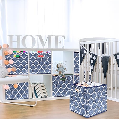 13 Inch Foldable Cube Storage Bins with Handle (3 Count)