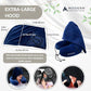Inflatable Travel Pillow for Airplanes with Comfort Hood