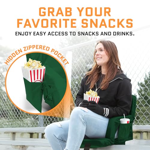 Heated Stadium Seats for Bleachers with Back Support