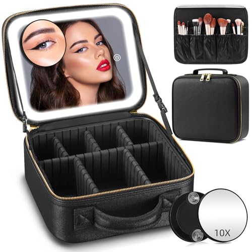 Makeup Bag with Mirror and Light