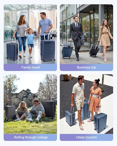Luggage Sets 3 Pcs Suitcase with Wheels (3 Count)