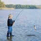 Kids Fishing Pole Set with Full Starter Kits 2 Set Portable Telescopic Fishing Rod and Spincast Reel Cambos with a Fishing Net and 2 Buckets for Boys Girls and Youth (2 Count)