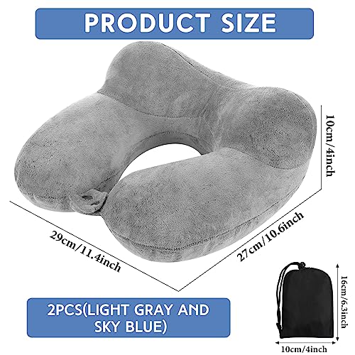 2 Inflatable Neck Pillow Airplane Travel (2 Count)